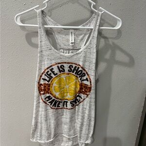 Bella Canvas White and Gray Tank Top